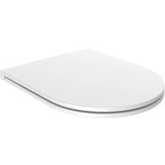 Euroshowers White Slim D Shape Oval Shape ONE SEAT Soft Close Toilet Seat