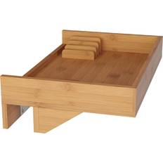 Lavish Home Shelf Eco-Friendly Bamboo Floating Nightstand Bedside Table