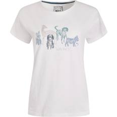 Weird Fish Womens Walkies Organic Graphic T-shirt - White