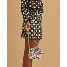 Clutches River Island Flower Clutch Bag - Silver