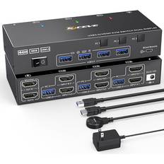 Tauoh Dual Monitor KVM Switch USB 3.0