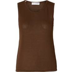 Selected Dame Toppe Selected Moon Striktop - Chestnut