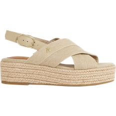 Genbrugsmaterialer Espadrillos Tommy Hilfiger Denim Espadrille Platform Sandal - Beige
