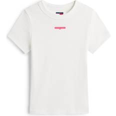 Tommy Hilfiger Beige T-shirts Tommy Hilfiger Logo Slim T-Shirt - Ecru