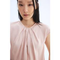 Orange Blouses H&M Pleat Front Blouse - Orange