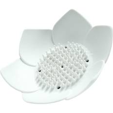 Bathroom Accessories HKHBJS Petals Shape Silicone Soap Dish Soap Box
