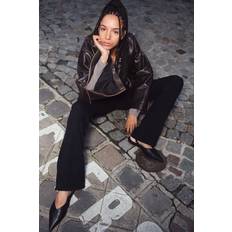Recycled Fabric Jeans H&M Flared High Jeans - Schwarz