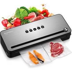 Vacuum Sealers Bonsenkitchen Vacuum Sealer with Built-in Cutter & Roll Bag