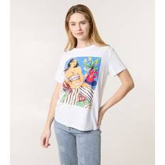 T-shirts Blue Vanilla Womens White Art Print T-Shirt - White