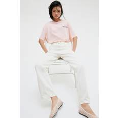 H&M Straight Ultra High Jeans - Hvid
