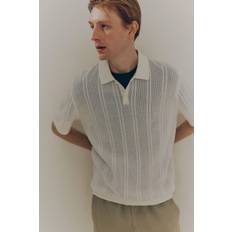 H&M Men Polo Shirts H&M Regular Fit Polo Shirt - White