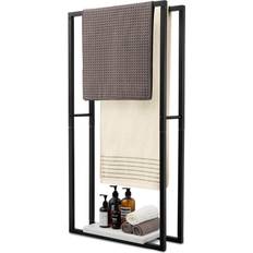 Bathroom Accessories Ebern Designs Free Standing Towel Rail With Marble Base 97 cm