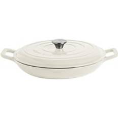 2.3L Cast Iron Shallow Casserole Dish - Pebble Gloss