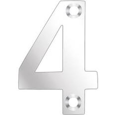 Stainless Steel Facade Numbers Zoo Hardware 5 cm H Stainless Steel Surface Mount House Number Polished Stainless