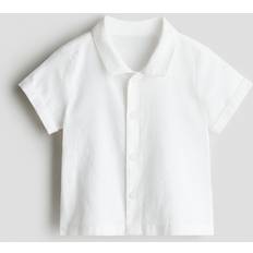 Bebisar Skjortor Barnkläder H&M Baby Skjorta I Linmix - Vit