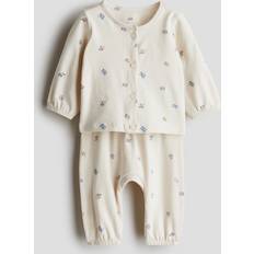 H&M Øvrige sæt H&M 2-Delt Sæt I Bomuld Med Tryk - Beige