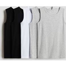 Boys Tank Tops Children's Clothing H&M Boys 5-Pack Cotton Vest Tops - Grey