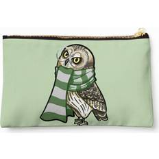 Bags WHIBOS Makeup Bag Cunning Short-Earred Owl with Scarf - Tyvek Paper Bags