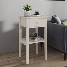 Flora One Drawer Abbey Pale Ivory Range Bedside Table