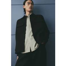 H&M Herre Overtøj H&M Sort Overshirt Regular Fit -