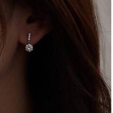 Shein Fashionabla Diamantörhängen Zirconia - Silver
