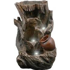 Geezy Waterfeature Indoor Outdoor LED Fountain Waterfall Garden Decor