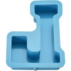 Blue Casting Uxcell Silicone Resin Letter Mold 3D for Epoxy Resin Art Large L Blue 4 inch