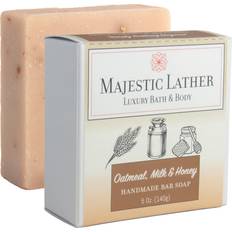 Toiletries Lather Majestic Oatmeal Milk Honey Luxury Bar Soap