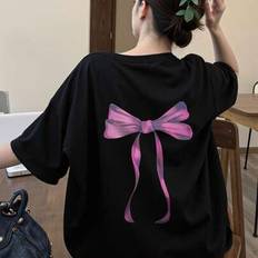 Shein Butterfly Printed Oversized T-Shirt - Women