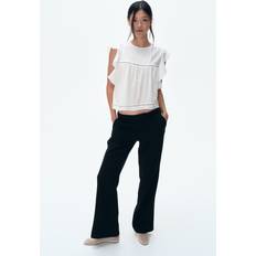 H&M Linen Blend Tailored Trousers - Black