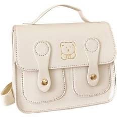 Leather School Bags VDstar Fashion Backpack Leather Baby Backpack - White
