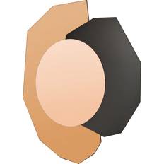 Rose Gold Mirrors Beliani Troyon 62 cm 80 cm Rose Gold Wall Mirror
