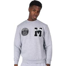 Mercier Jumpers Mercier Mens Academy Crew Neck Sweatshirt - Grey