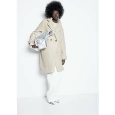 H&M White Coats H&M Ladies Light Beige Pile Coat - Light Beige