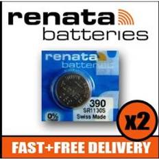 Renata Bundle of 2 x 390 Watch Battery 1.55V SR1130S