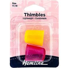 Thimbles Hemline Yellow And Pink Thimble Pack Assorted Sizes