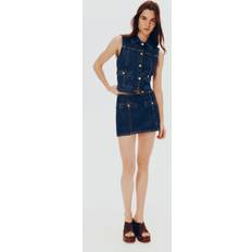 H&M Blå Denim Skort - Mörk Denimblå