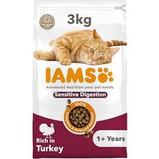 IAMS Sensitive Digestion Dry Cat Food Turkey 3kg