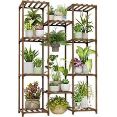 Arlmont & Co Plant Stand Indoor Outdoor Tall Plant Shelf For Multiple Plants Pots