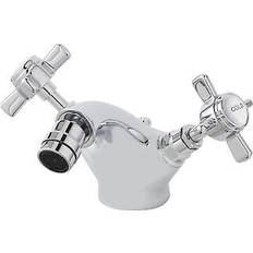 Bidet Taps Balterley Traditional Crosshead Handle Deck Mounted Bidet Tap Chrome Silver