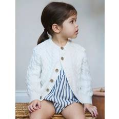 Babies Cardigans The Little Tailor Baby Cable Knit Cardigan - Cream