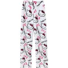 Flannel Pyjamas Kikidex Cartoon Pajamas Anime Hello Kitty Pants - White