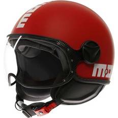 Dam - Öppna hjälmar Motorcykelhjälmar Momo Design Classic Candy Jet Helmet Open Face - Matt Red White Adult, Woman, Man
