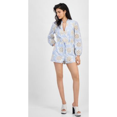 Guess Women Jumpsuits & Overalls Guess Embroidered Romper - Blue