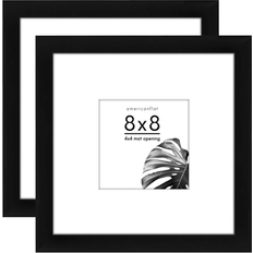 Americanflat Set of 2 8x8 Picture with 4x4 Mat Photo Frame