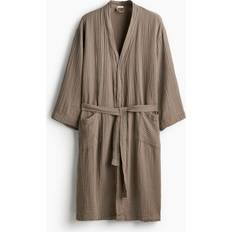 Morgenmäntel & Bademäntel H&M Bademantel Aus Musselin - Beige