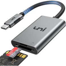 Uni Aluminum USB-C To Micro SD SD Card Reader Thunderbolt 3