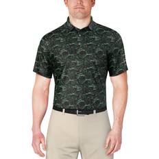 PGA tour Apparel Men's Linear Toucan Printed Polo Shirt - Black