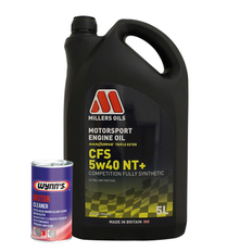 Millers 5W40 Fully Synthetic Engine Motorsport CFS NT+ 5W40 + Engine Flush Motor Oil 5L