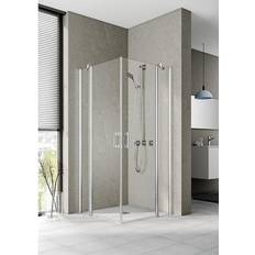 Coins Douche Kermi Pega Porte Battante 90x200 cm Argent Brillant